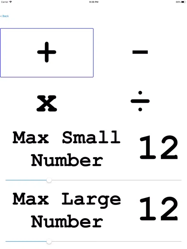 Elementary Math Facts iPad  스크린샷