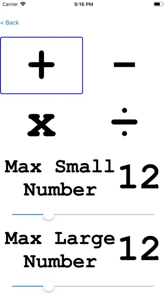 Elementary Math Facts 스크린샷