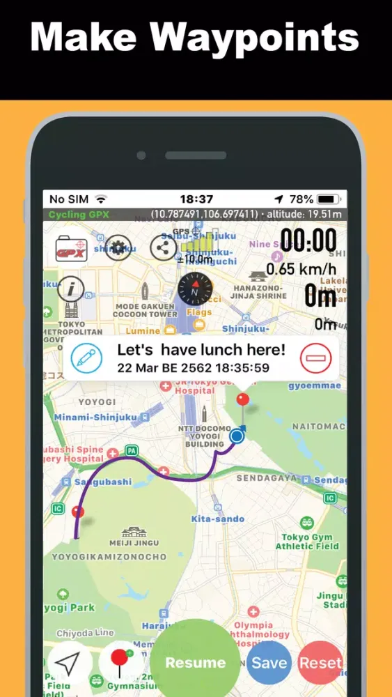 Zrzuty ekranu Cycling GPX Tracker