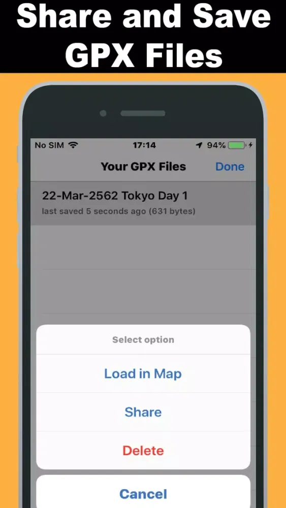 Zrzuty ekranu Cycling GPX Tracker