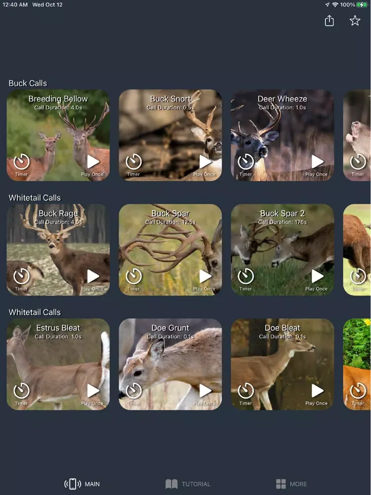 Whitetail Deer Calls for Hunt iPad 应用截图