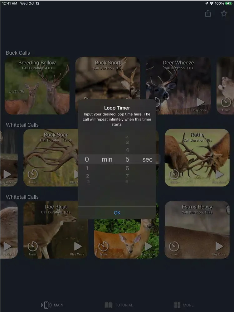 Whitetail Deer Calls for Hunt iPad 应用截图