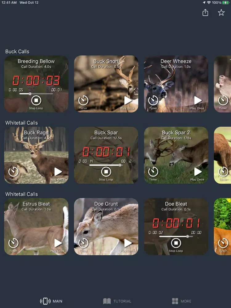 Whitetail Deer Calls for Hunt iPad 应用截图