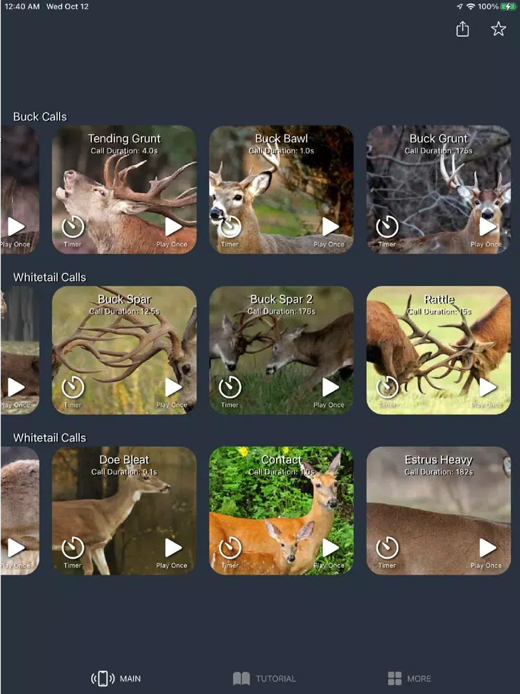 Whitetail Deer Calls for Hunt iPad 应用截图