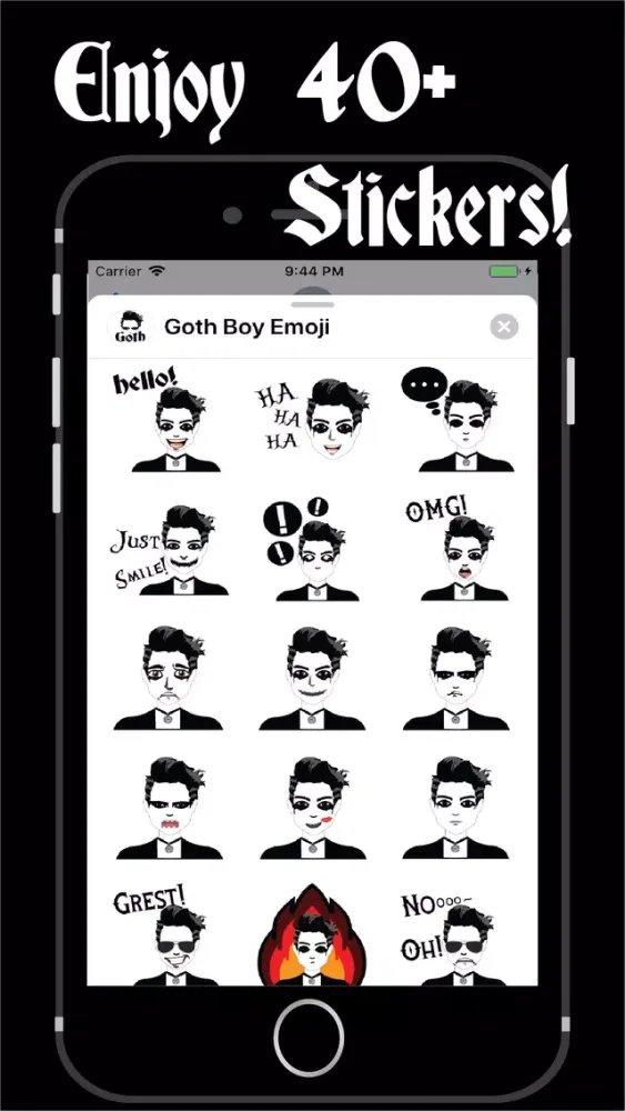 Goth Boy Emoji স্ক্রিনশট