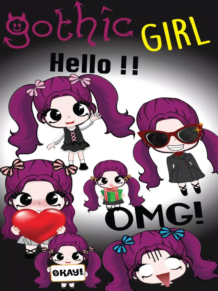 Gothic Girl-Goth Chibi iPad  スクリーンショット