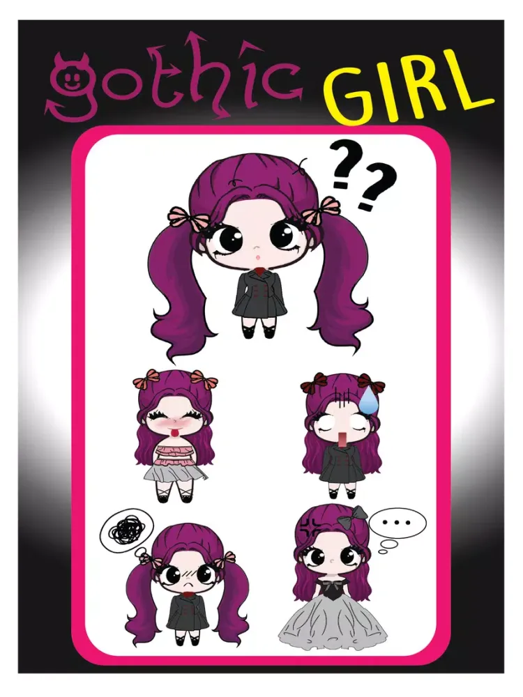 Gothic Girl-Goth Chibi iPad  スクリーンショット