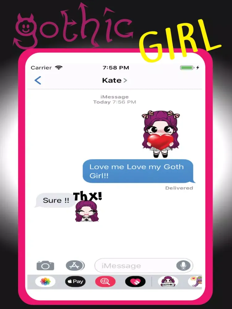 Gothic Girl-Goth Chibi iPad  スクリーンショット