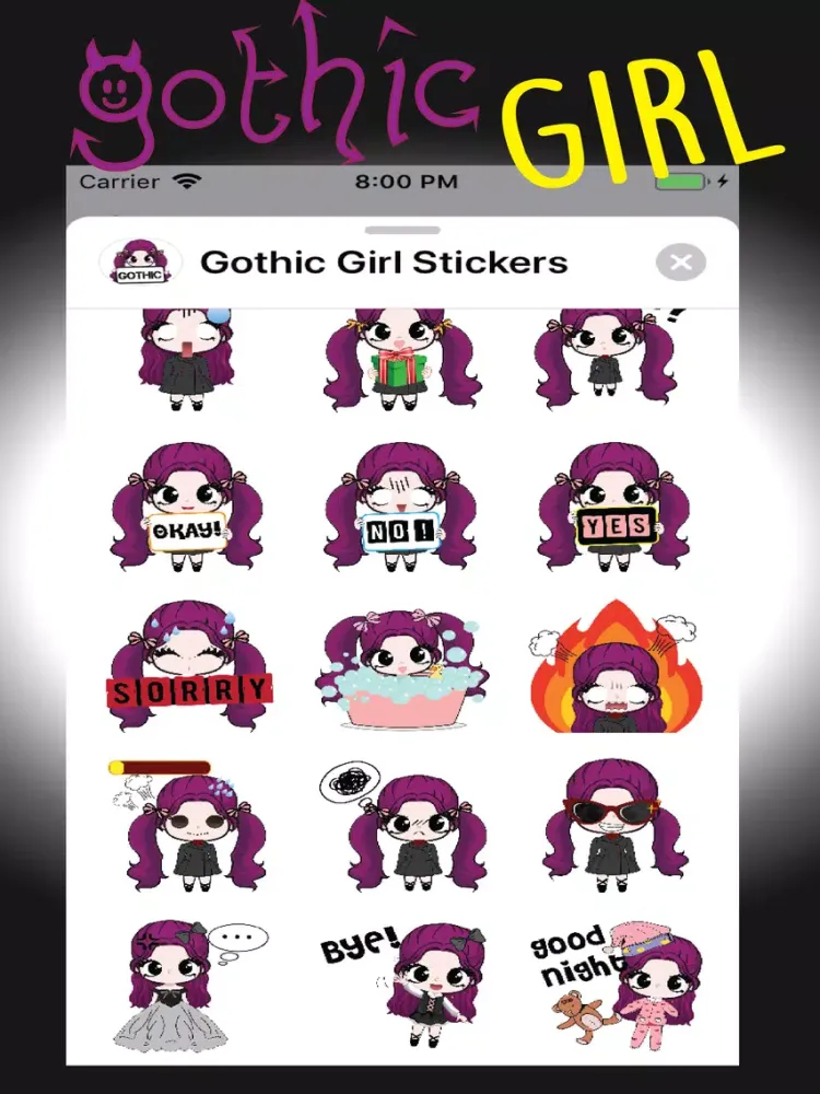 Gothic Girl-Goth Chibi iPad  スクリーンショット
