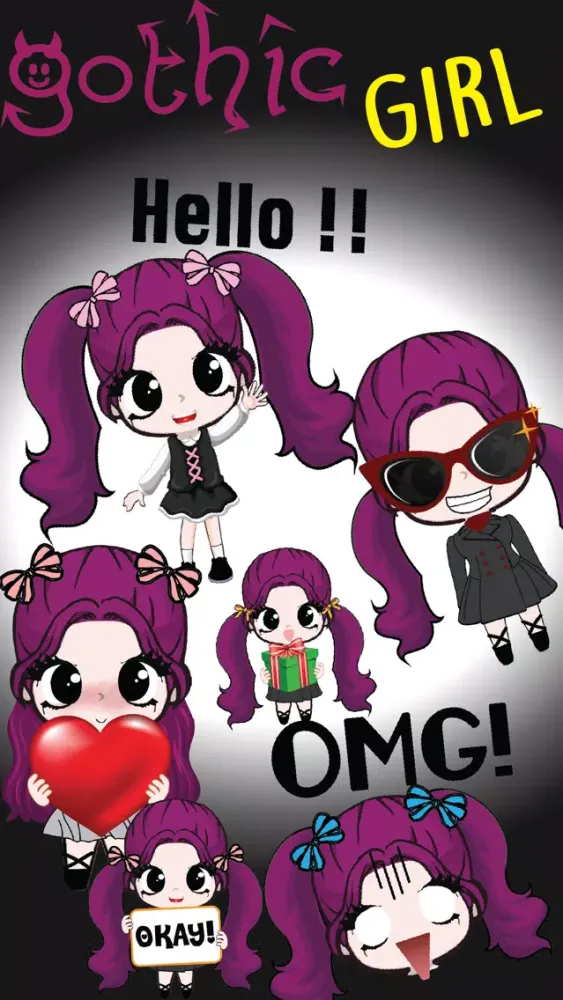 Gothic Girl-Goth Chibi スクリーンショット