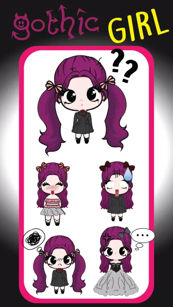 Gothic Girl-Goth Chibi スクリーンショット