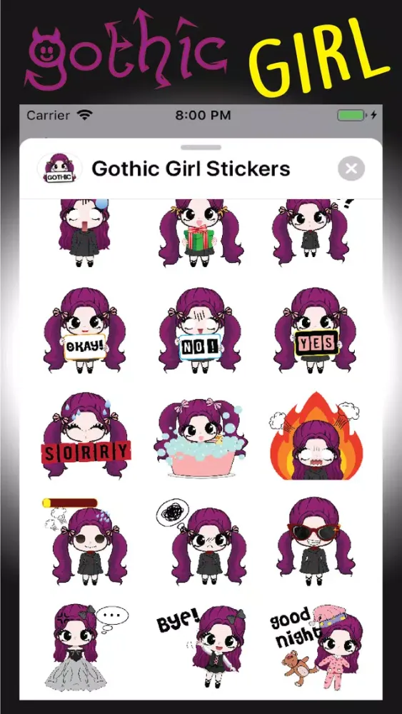 Gothic Girl-Goth Chibi スクリーンショット