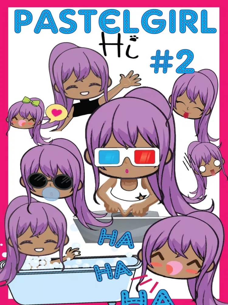 Pastel Girl #2 Stickers iPad  Screenshots