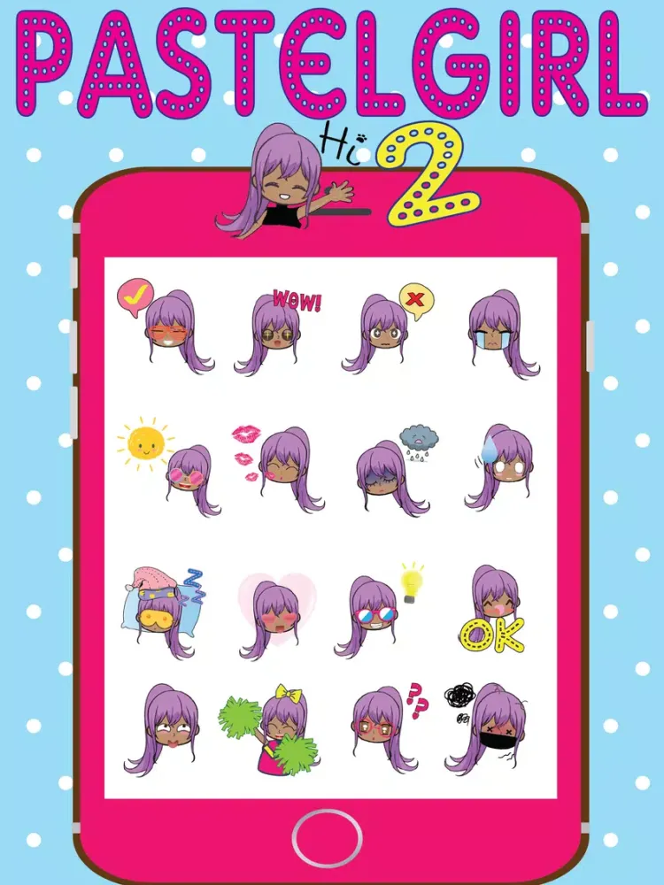 Pastel Girl #2 Stickers iPad  Screenshots