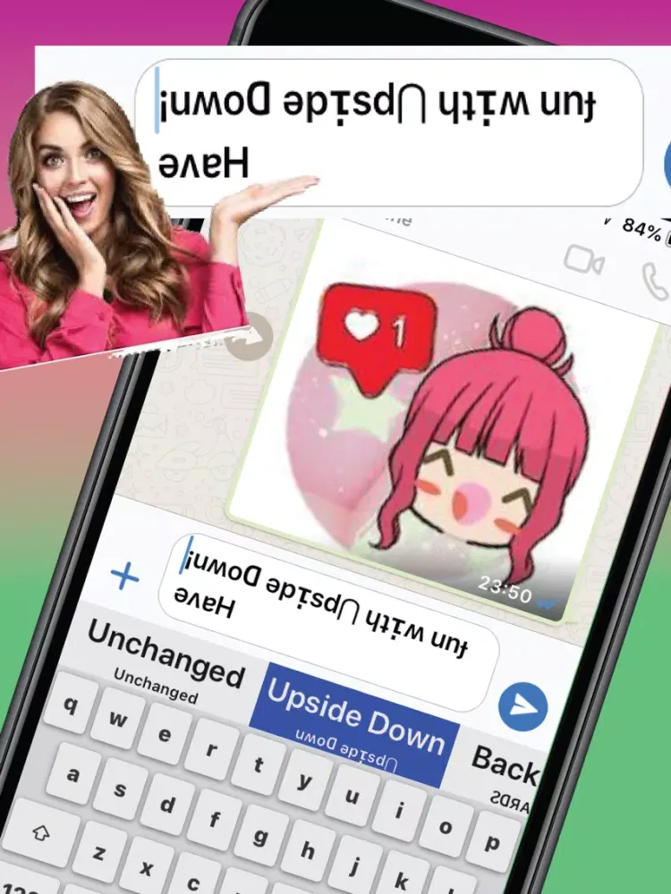 Tangkapan layar UpsideDown Keyboard iPad 