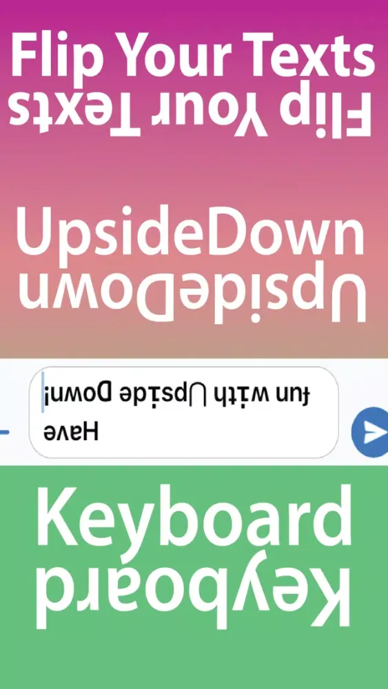 Tangkapan layar UpsideDown Keyboard