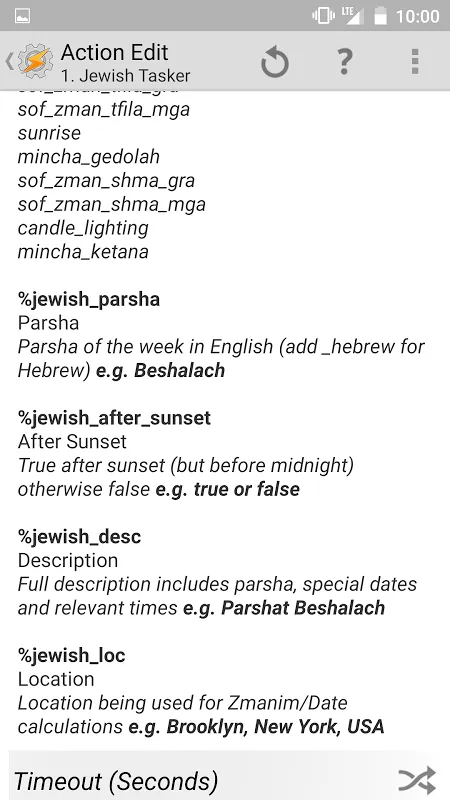 Jewish Tasker Plugin Screenshots