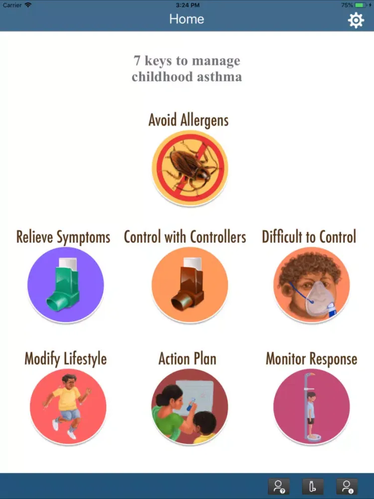 7 keys for infant Asthma iPad  স্ক্রিনশট