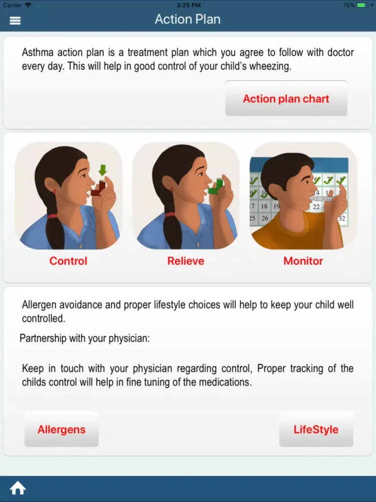 7 keys for infant Asthma iPad  স্ক্রিনশট