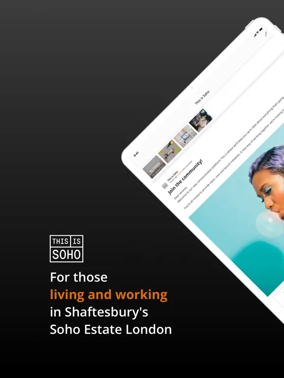 This is Soho Community iPad Screenshots