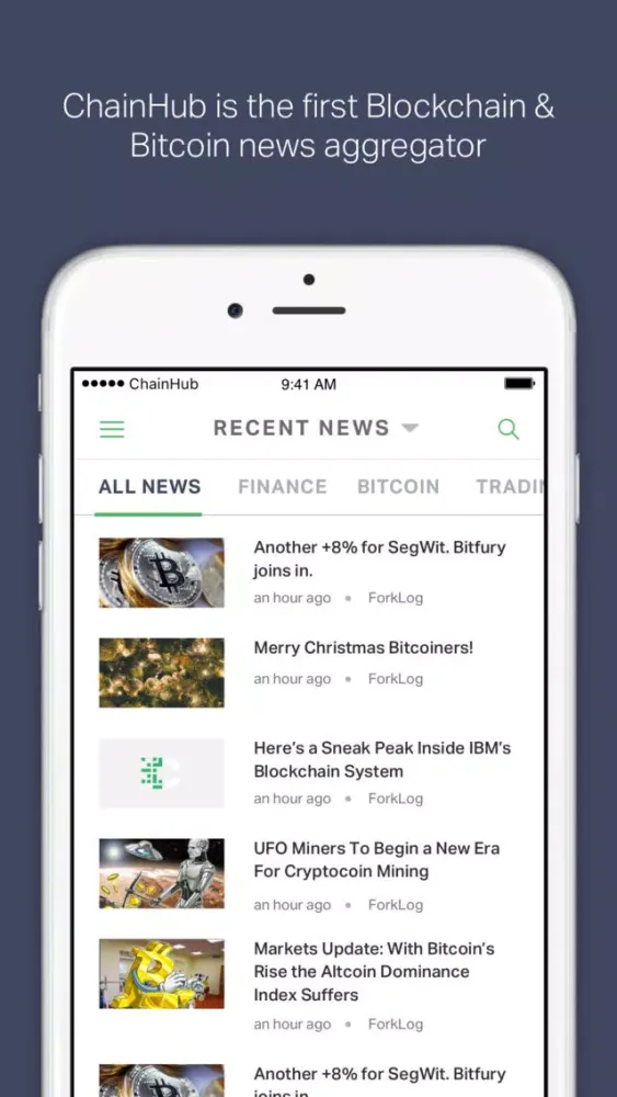 ChainHub — Blockchain and Bitcoin News Aggregator应用截图