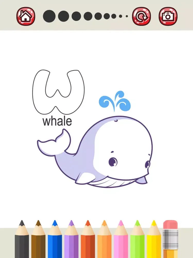Captures d'écran de Learn ABC Animals Alphabet and Coloring Page Kids iPad 