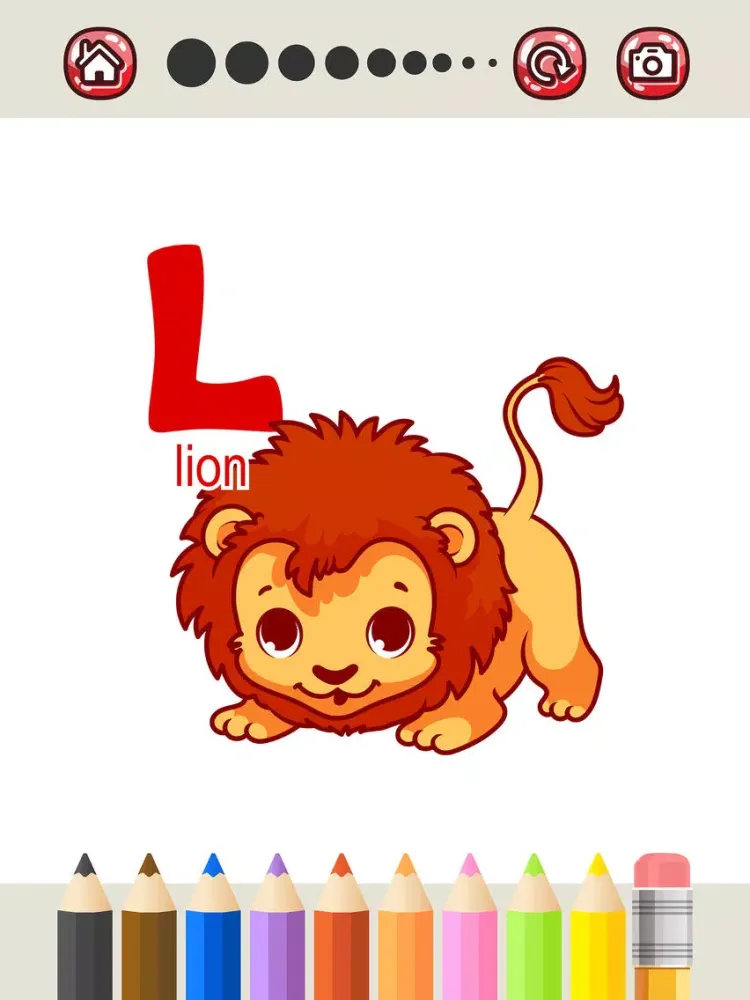 Captures d'écran de Learn ABC Animals Alphabet and Coloring Page Kids iPad 