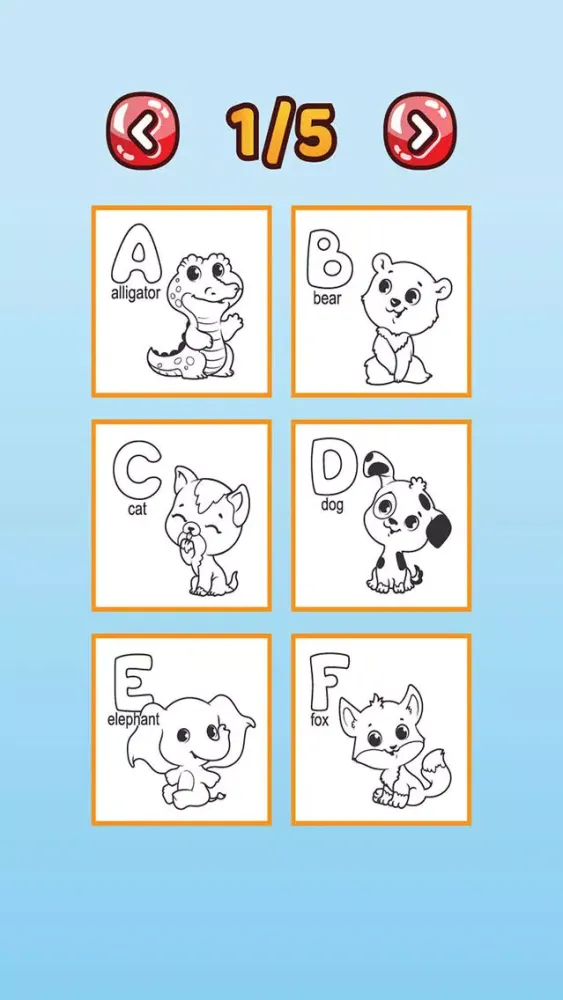 Captures d'écran de Learn ABC Animals Alphabet and Coloring Page Kids