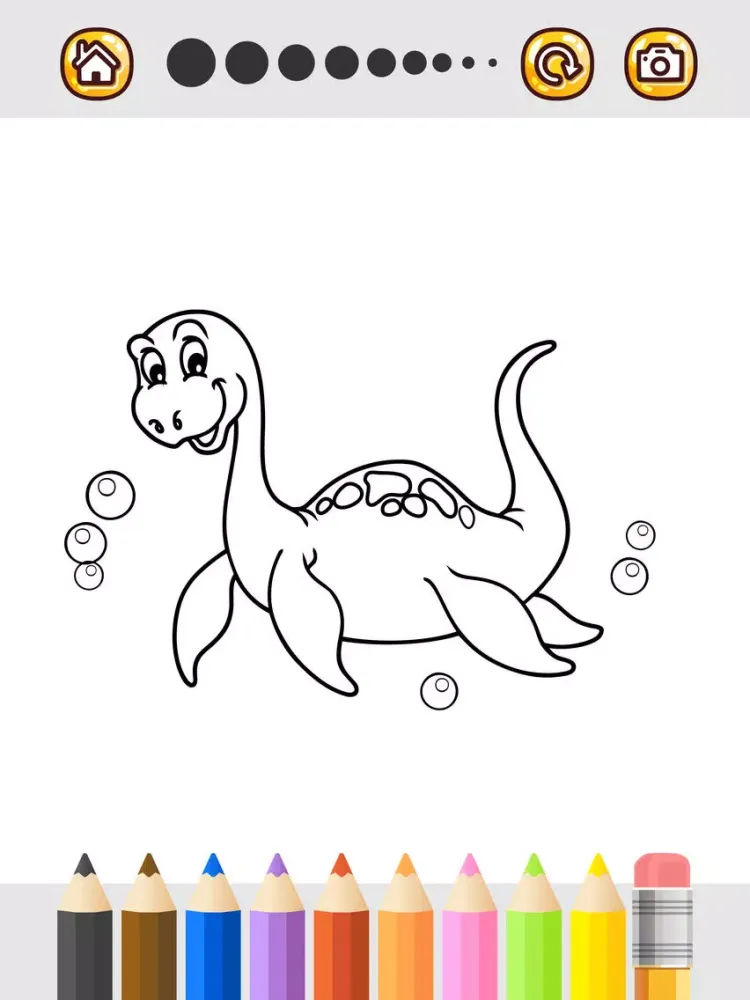 Capturas de tela do Dinosaurs Coloring Page For Preschool and Toddlers iPad 