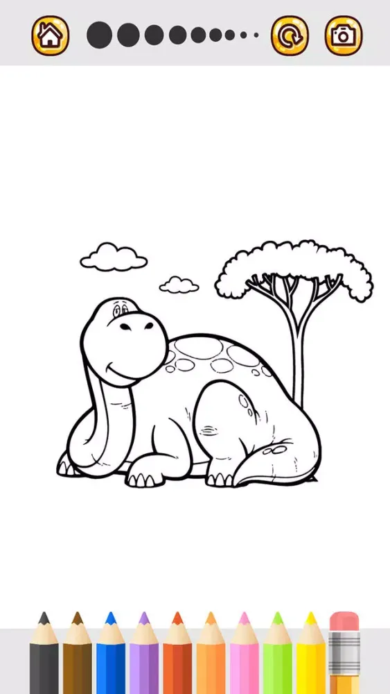 Capturas de tela do Dinosaurs Coloring Page For Preschool and Toddlers