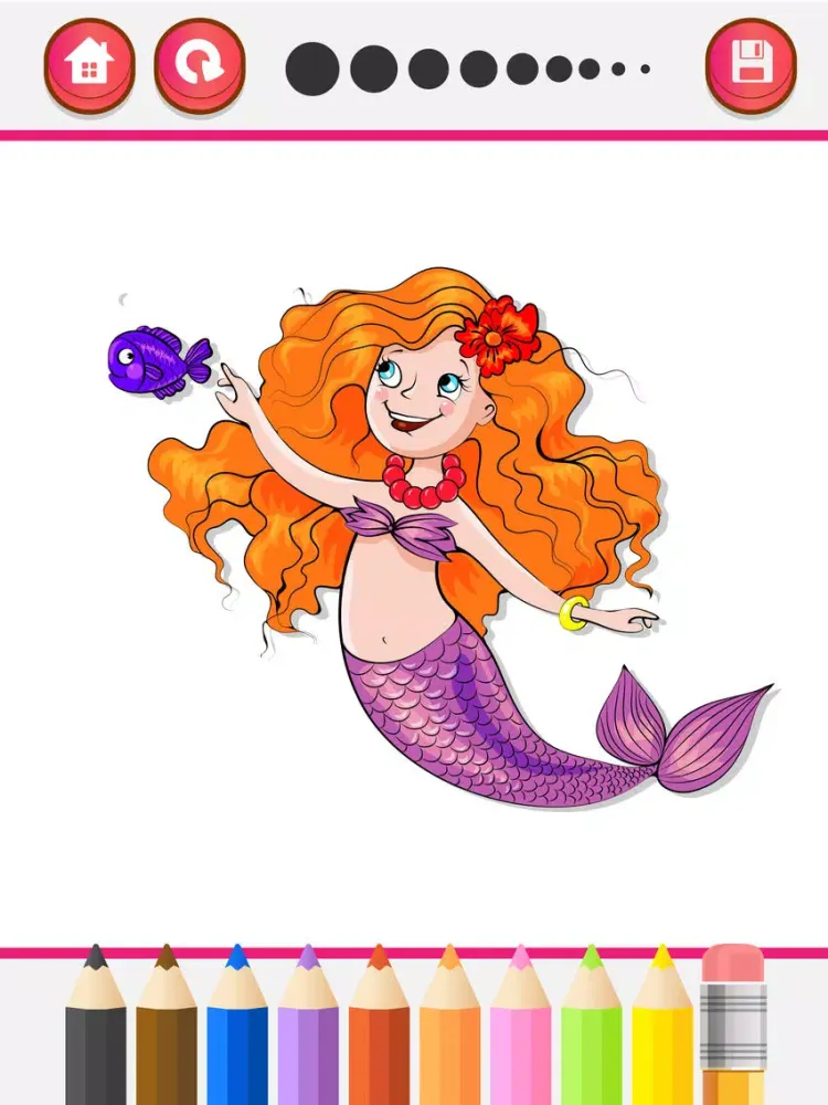 Tangkapan layar Princess coloring book for kindergarten and family iPad 