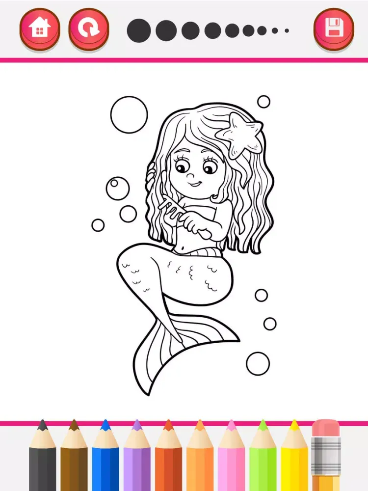 Tangkapan layar Princess coloring book for kindergarten and family iPad 