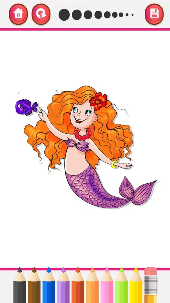 Tangkapan layar Princess coloring book for kindergarten and family