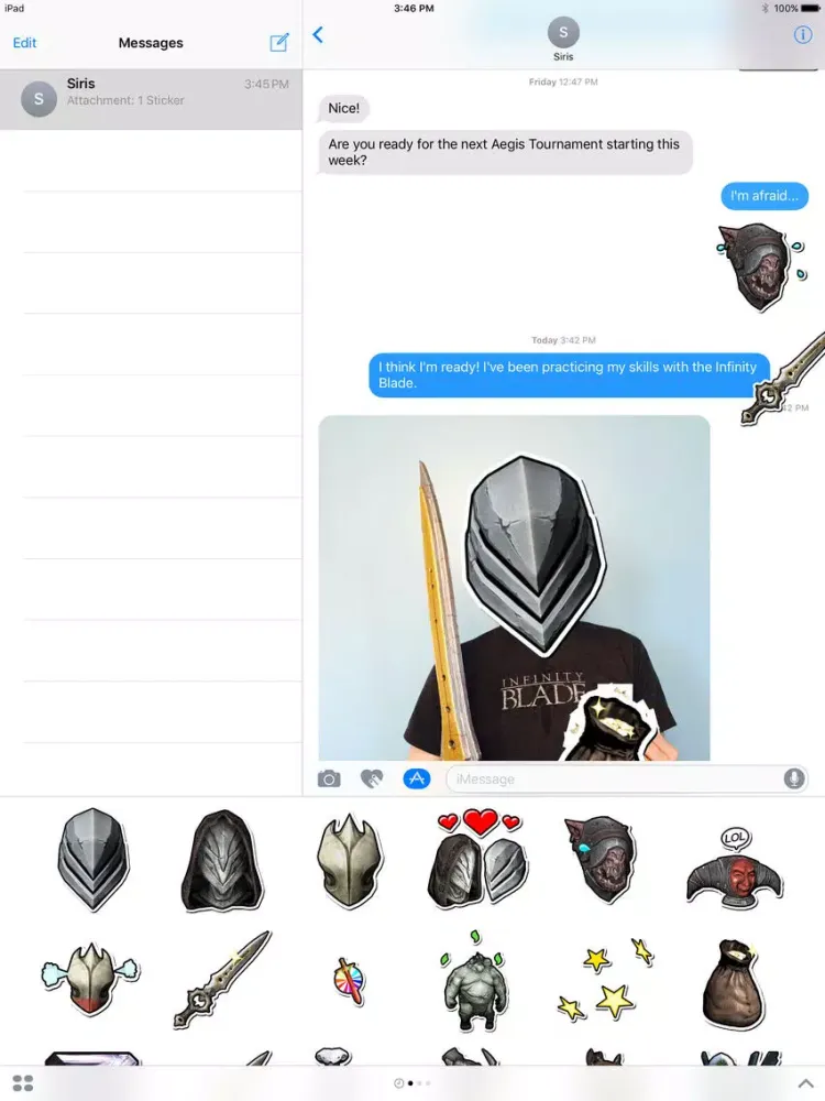 Infinity Blade Stickers iPad  سکرین شاٹس