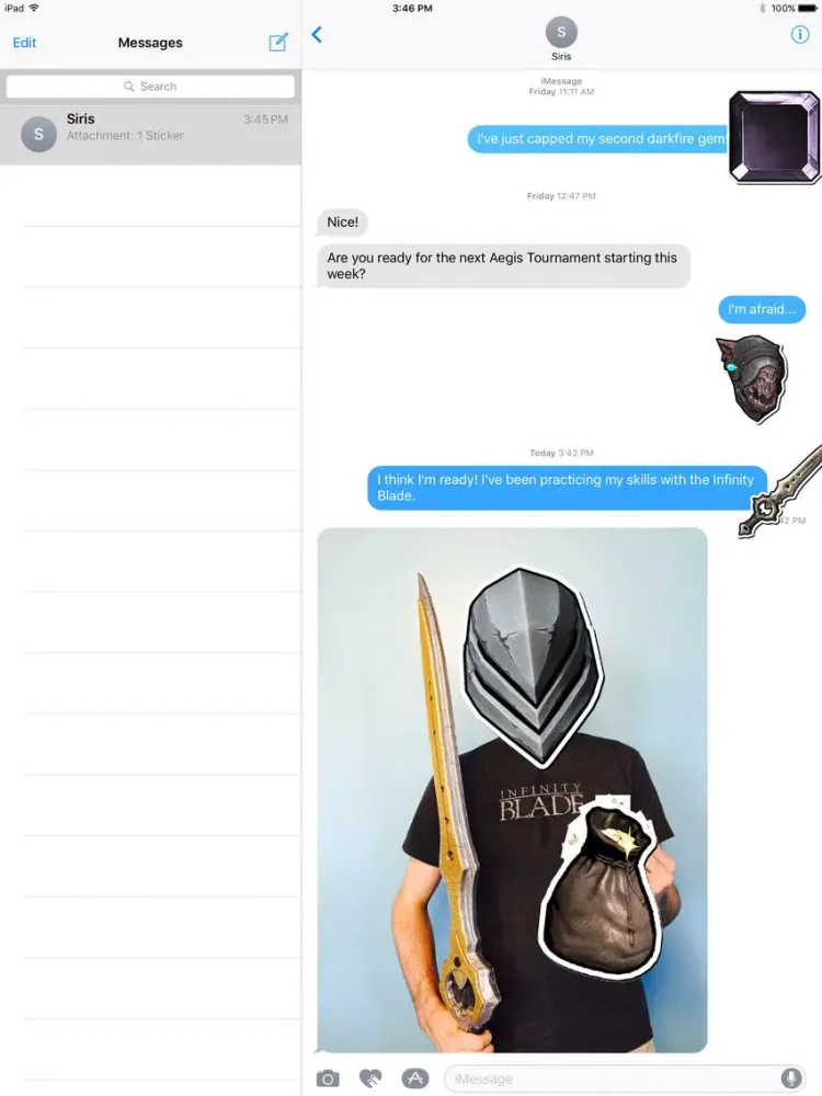 Infinity Blade Stickers iPad  سکرین شاٹس