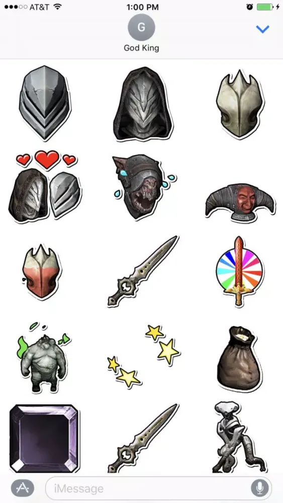 Infinity Blade Stickers سکرین شاٹس