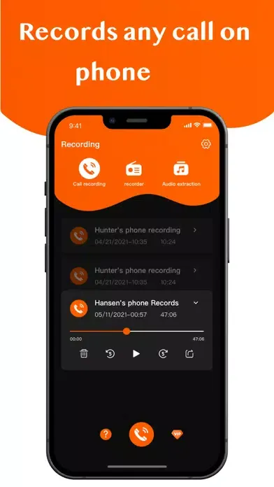 Captures d'écran de Voice Rec HD:Call Recorder Pro