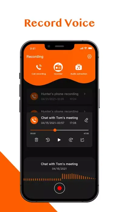 Captures d'écran de Voice Rec HD:Call Recorder Pro