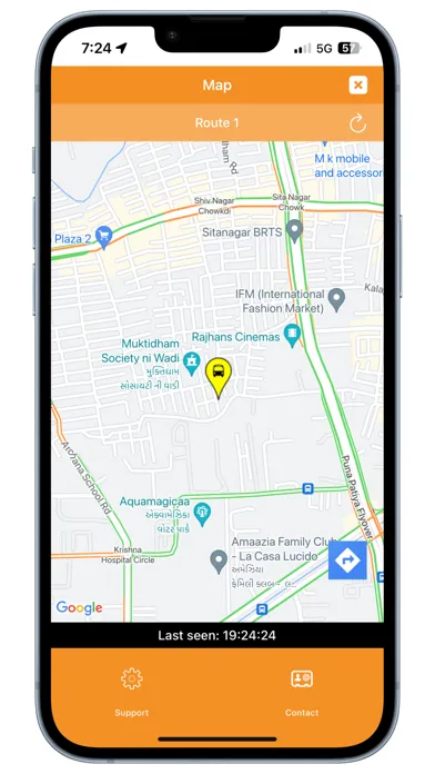 Zrzuty ekranu CH-Staff bus tracker