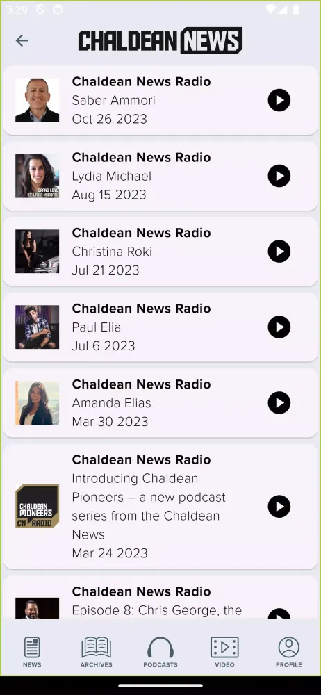 Capturas de pantalla de Chaldean News