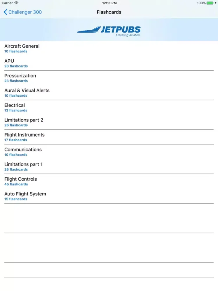 Challenger 300 Study App iPad 应用截图