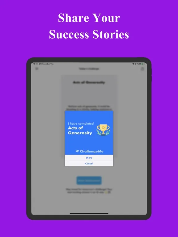 ChallengeMe — Daily Challenges iPad 应用截图