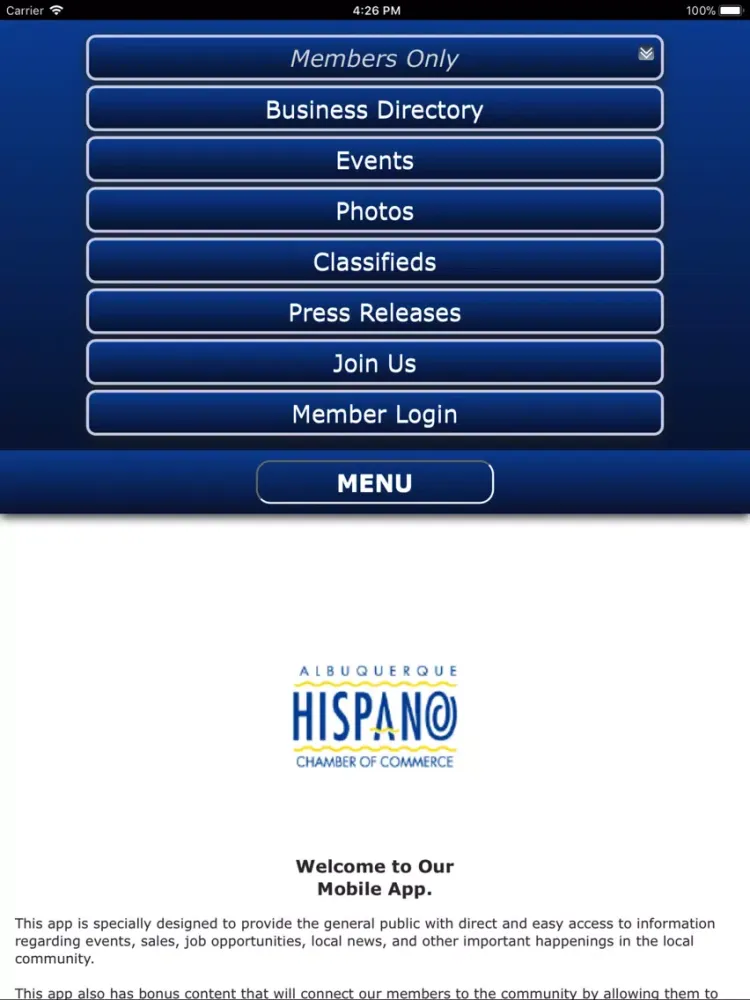 Screenshot di Albuquerque Hispano Chamber iPad 