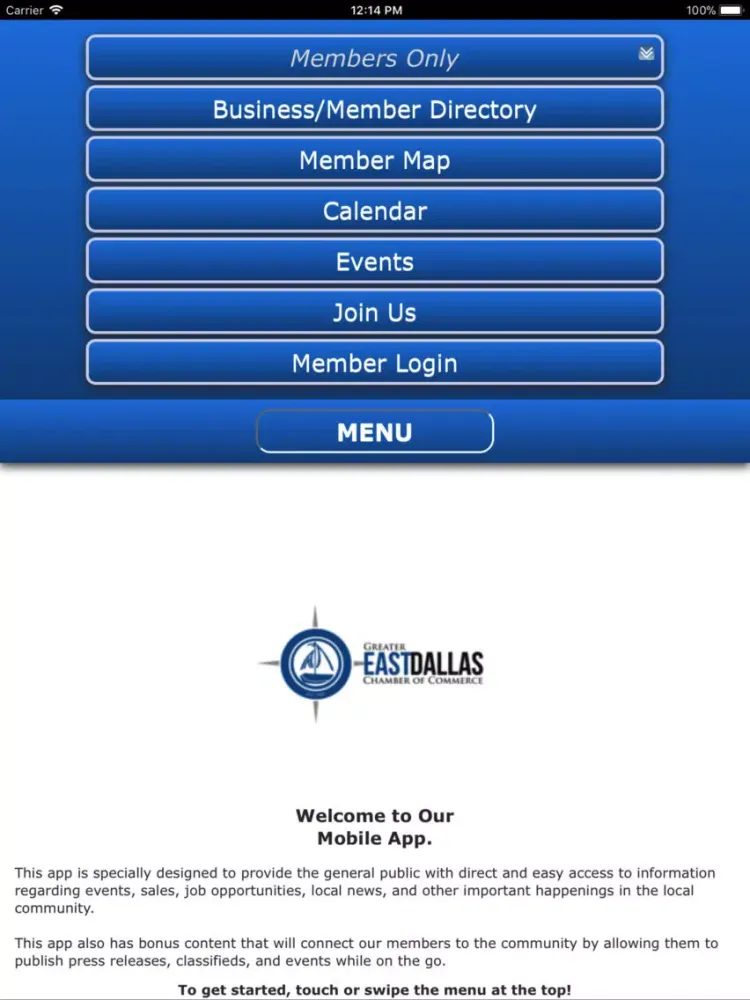 East Dallas Chamber Mobile App iPad  Screenshots