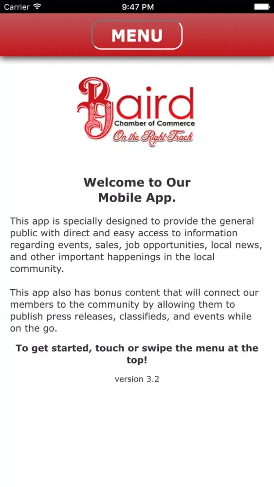 Tangkapan layar Baird Chamber of Commerce