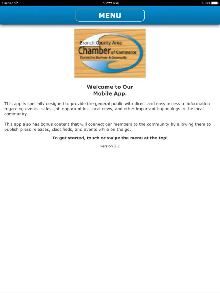 Branch County Area Chamber of Commerce iPad  স্ক্রিনশট