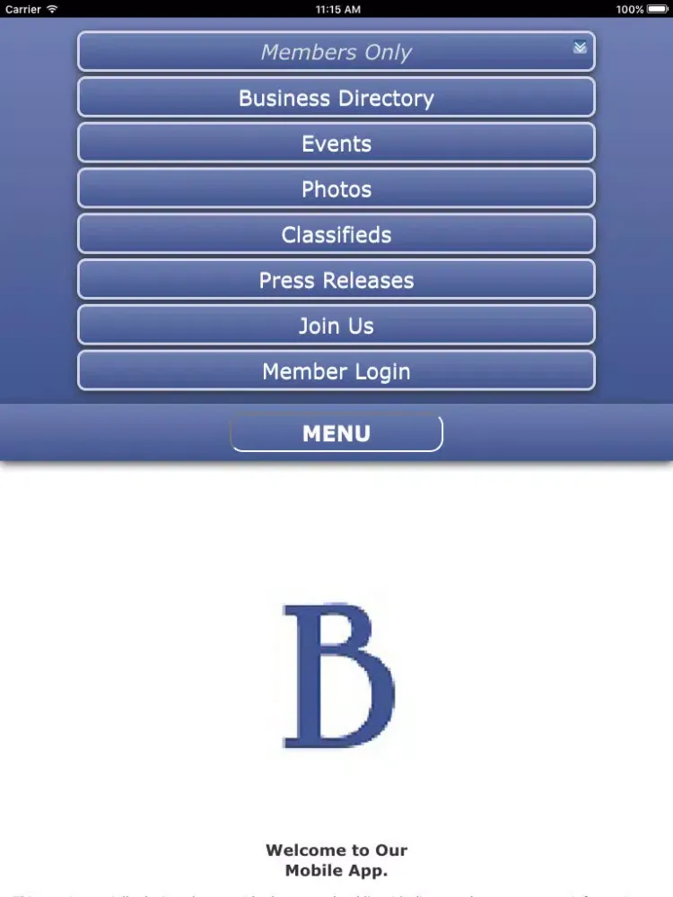 Ảnh chụp màn hình của Brentwood Chamber of Commerce iPad 