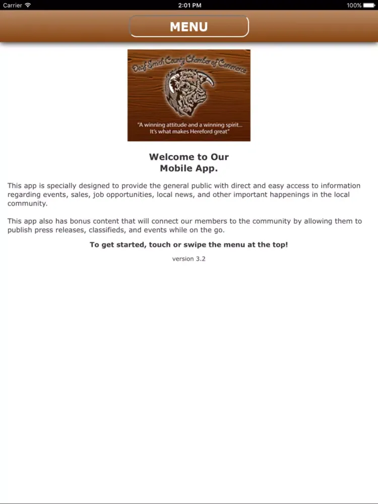 Deaf Smith County Chamber iPad 应用截图