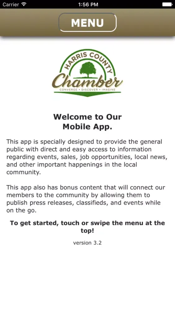 Capturas de tela do Harris County Chamber of Commerce