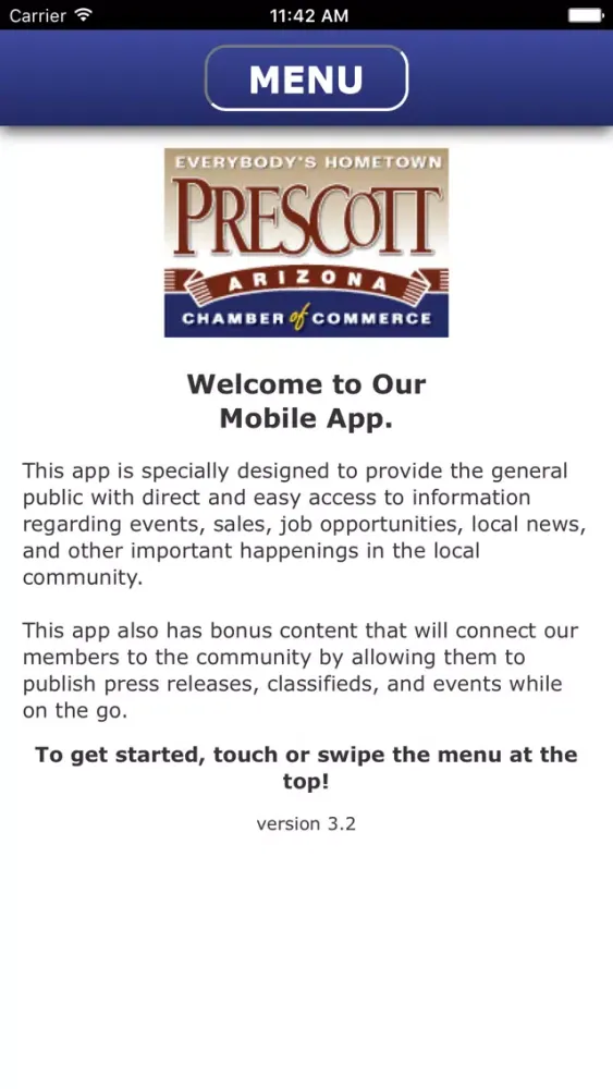 Capturas de tela do Prescott Chamber of Commerce